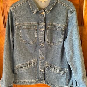 Woman Within Blue Denim Jean Jacket